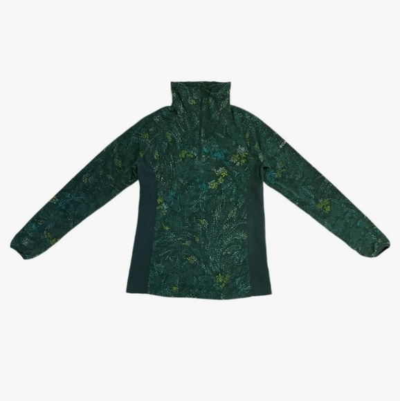 Columbia Jackets & Blazers - Columbia green speckled fleece 1/4 zip popover jacket/fleece
